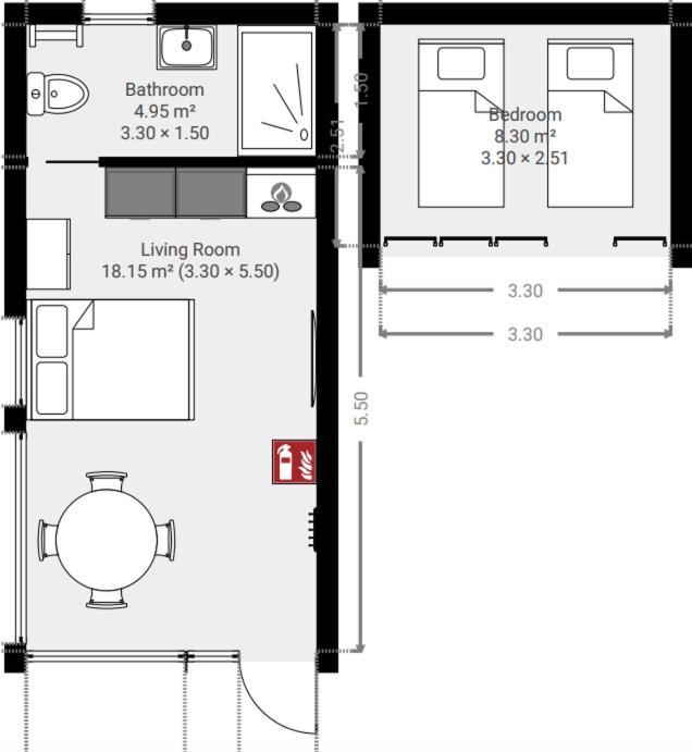 Tiny House - Optioneel Met Hottub Apartment ด็อคคุม ภายนอก รูปภาพ